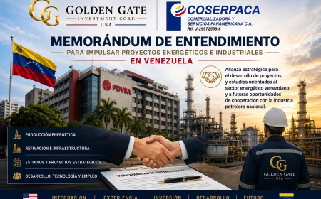 Golden gate investment corp. y coserpaca firman memorándum de entendimiento para impulsar proyectos energéticos e industriales en venezuela