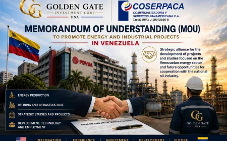Golden gate investment corp. and coserpaca sign memorandum of understanding to promote energy and industrial projects in venezuela